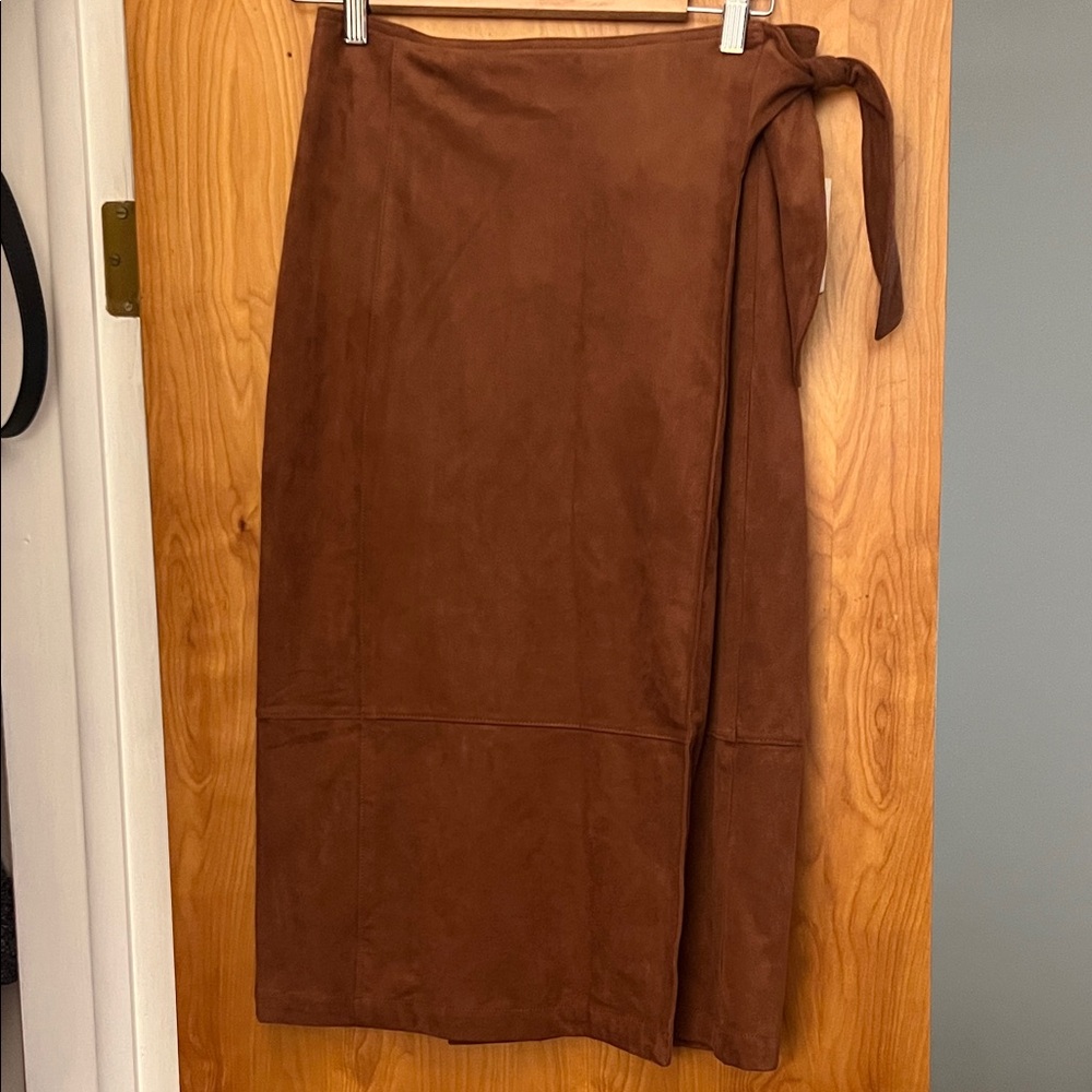 Wilfred Chocolate Brown Midi Skirt
